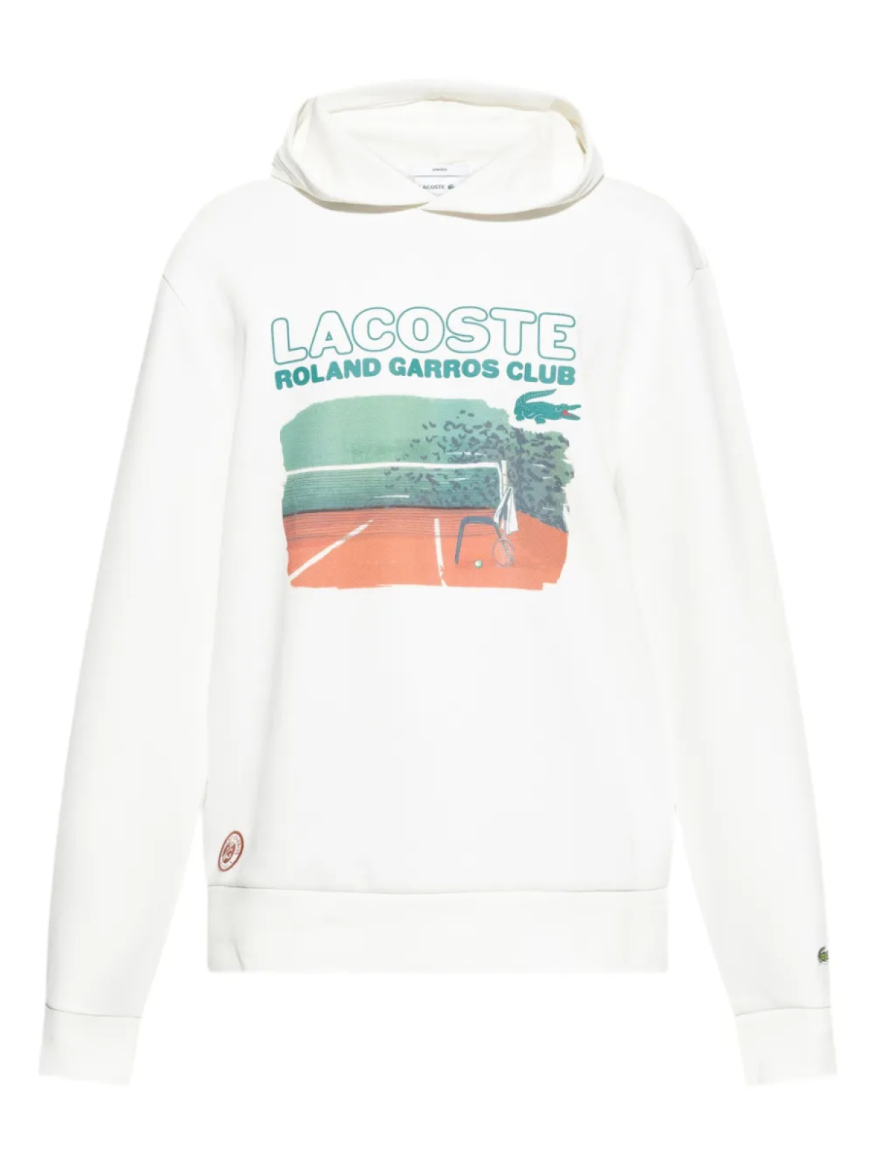 

Толстовка с капюшоном клуба Роллан Гаррос Lacoste, белый