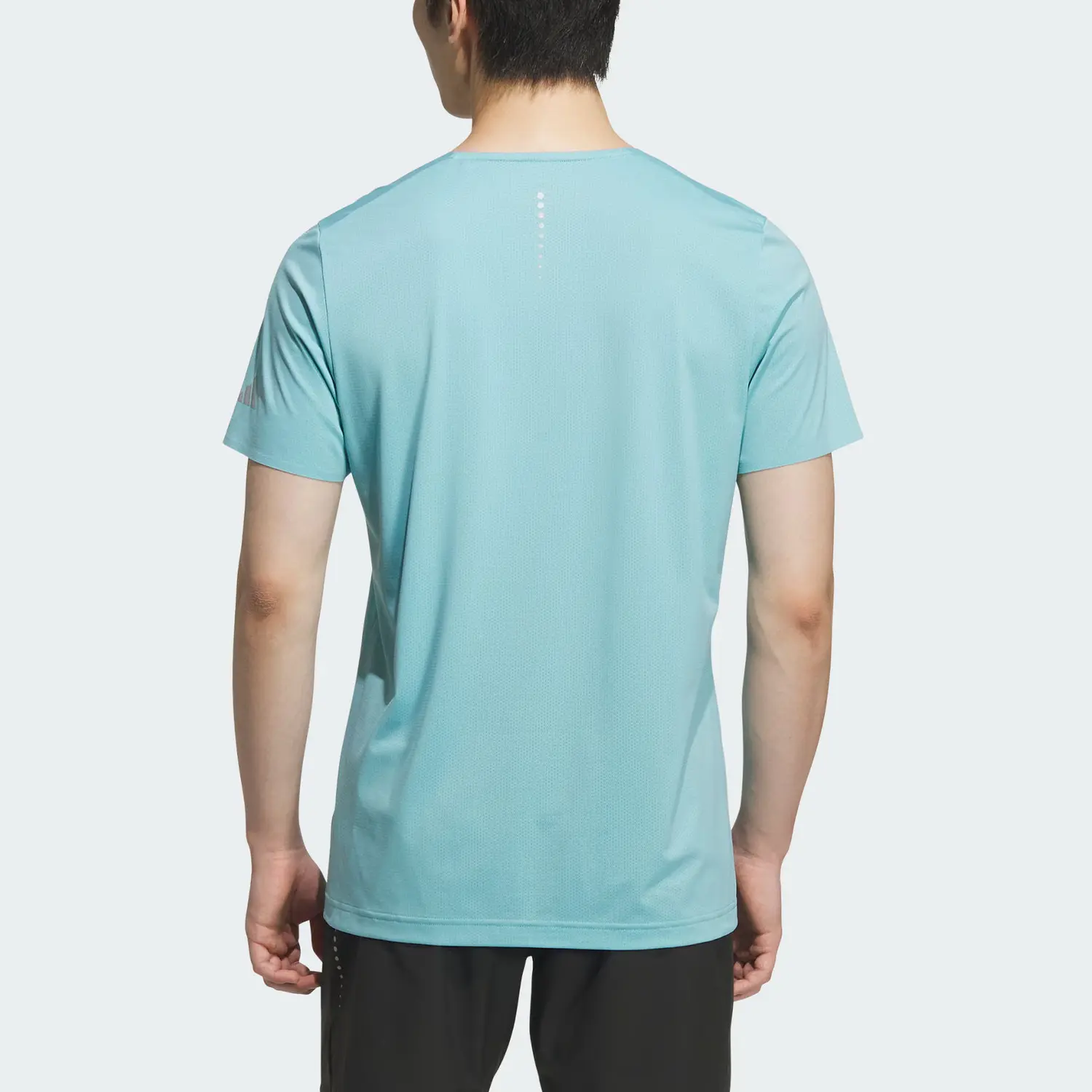 Футболка Climacool SS25 ESS SS мужская Adidas, светло-мятный/серебристо-серый — фото 3