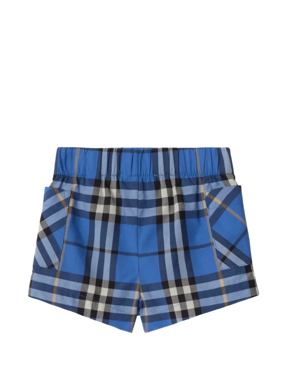 Комплект из двух предметов из клетчатой хлопчатобумажной ткани Burberry Kids, синий — фото 2