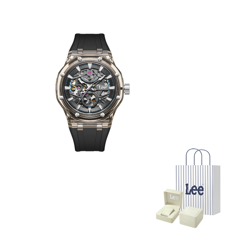 

Lee Часы Western Legend Collection механический механизм силиконовый ремешок черный циферблат унисекс подарок на день святого валентина в подарочной коробке