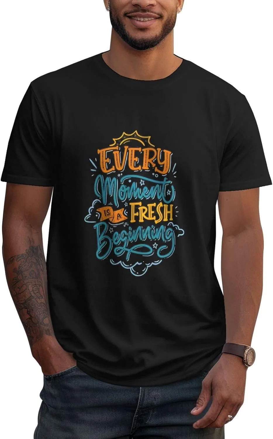 

Мужская футболка Simple Design из хлопка с принтом