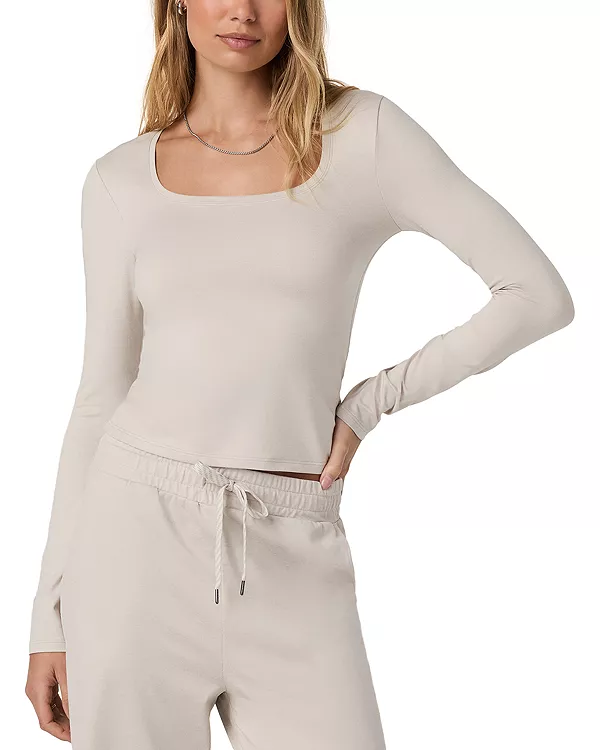 

Топ с длинным рукавом Halo Essential Scoop Vuori, белый