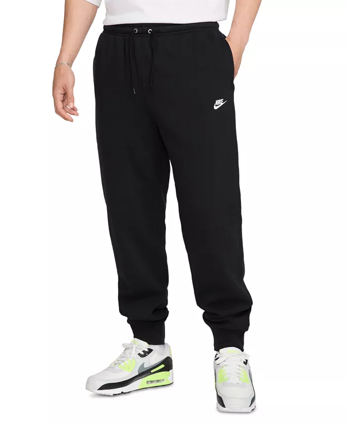 

Мужские флисовые спортивные брюки Club на шнурке Nike, черный