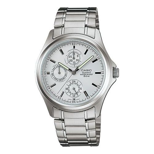 

Часы Men's CASIO STANDARD Series Retro Watch White Mens Silver Analog, серебряный