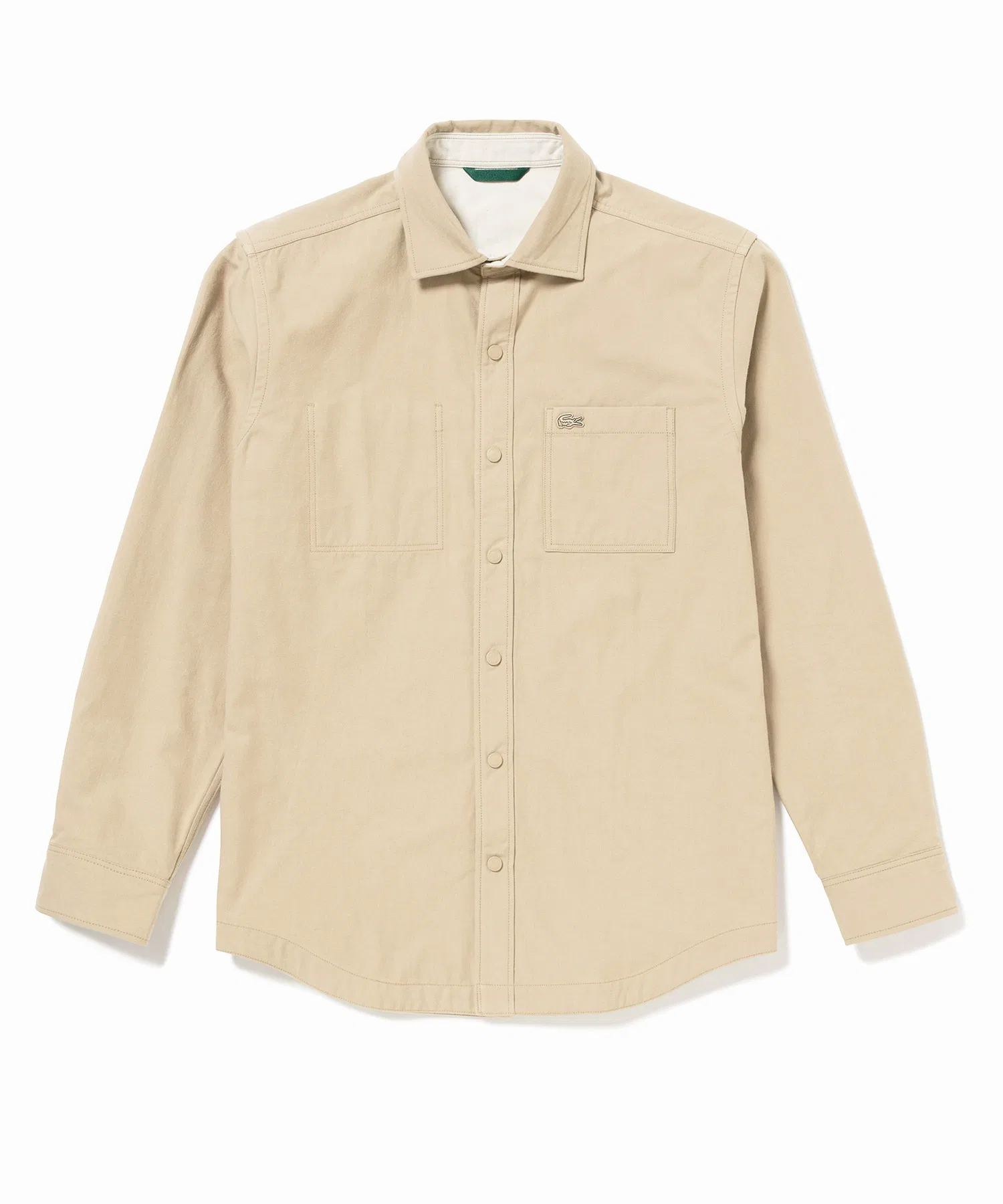 Рубашка LACOSTE Классическая, Хлопковая, Тёмно-синяя — фото 2
