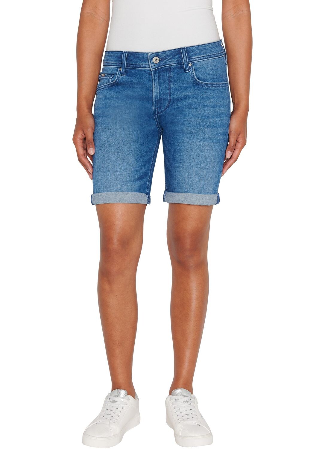 

Шорты Pepe Jeans Short SLIM SHORT MW slim, синий