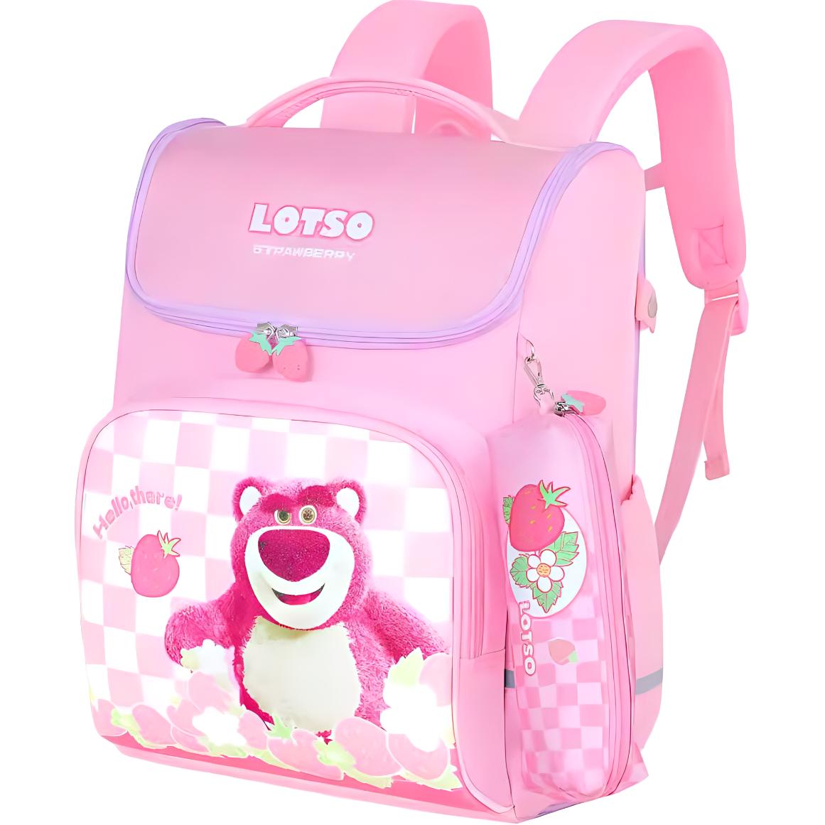 

Disney Студенческий рюкзак из полиэстера обычный детский розовый, Lotso