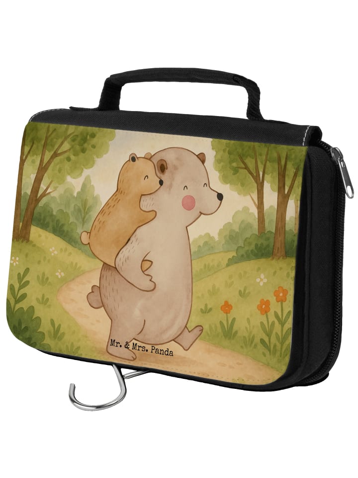 

Mr. & Mrs. Panda Косметичка с изображением медведя Папы Медведя, без слогана, белого цвета