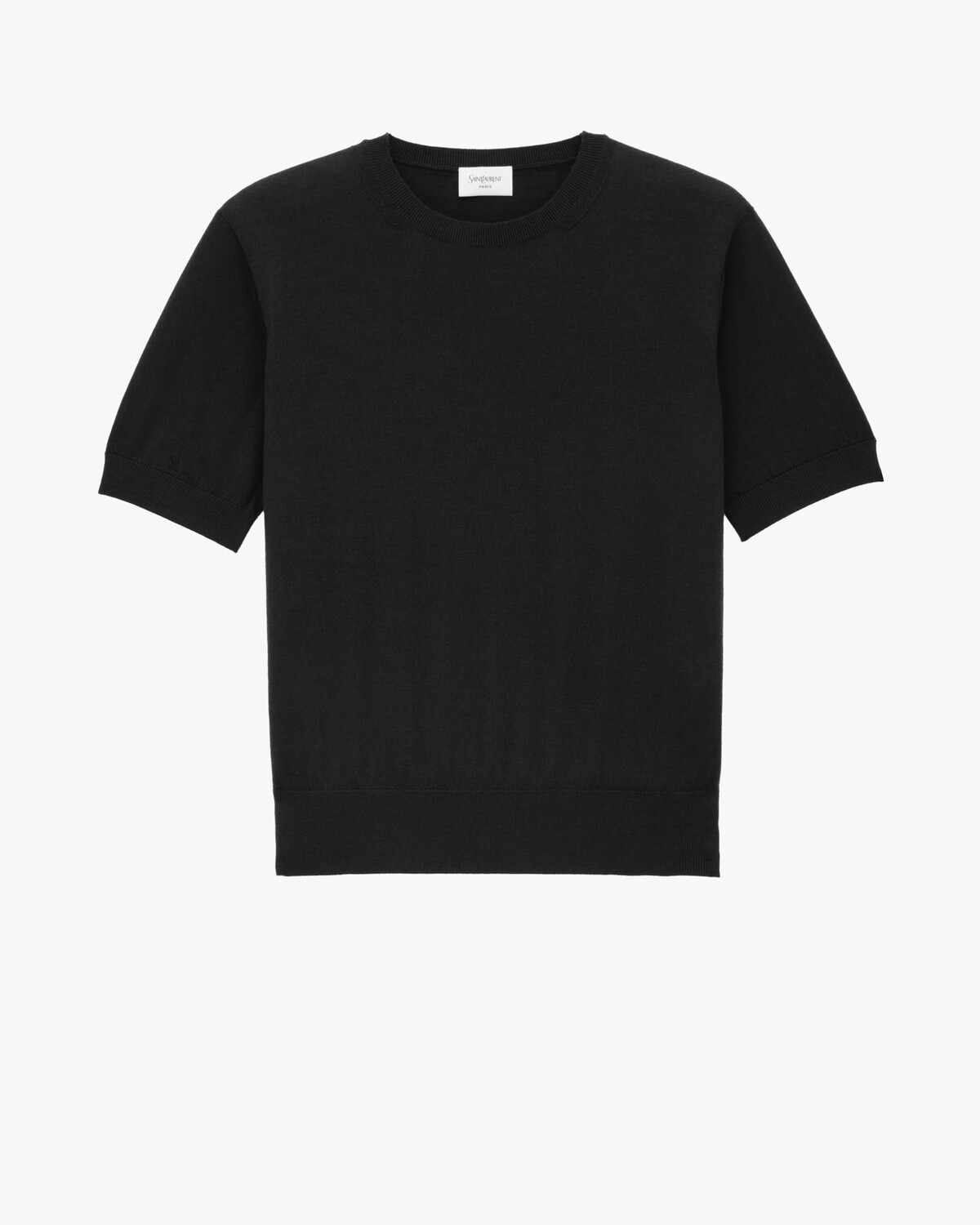 

Свитер-футболка из шерсти SAINT LAURENT, черный