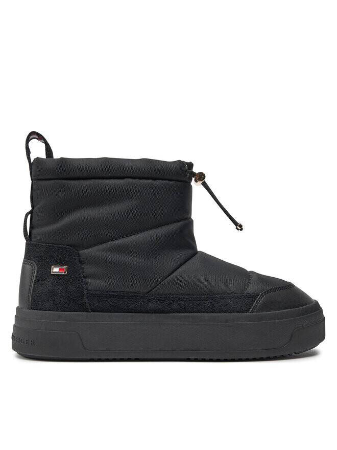 Зимние Ботинки Tommy Hilfiger Flag Nylon Mini Snowboot FW0FW08334, черный