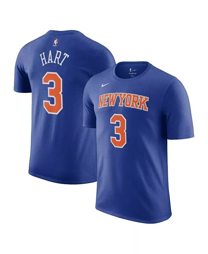 

Мужская футболка Josh Hart Blue New York Knicks Icon Edition с именем и номером Nike
