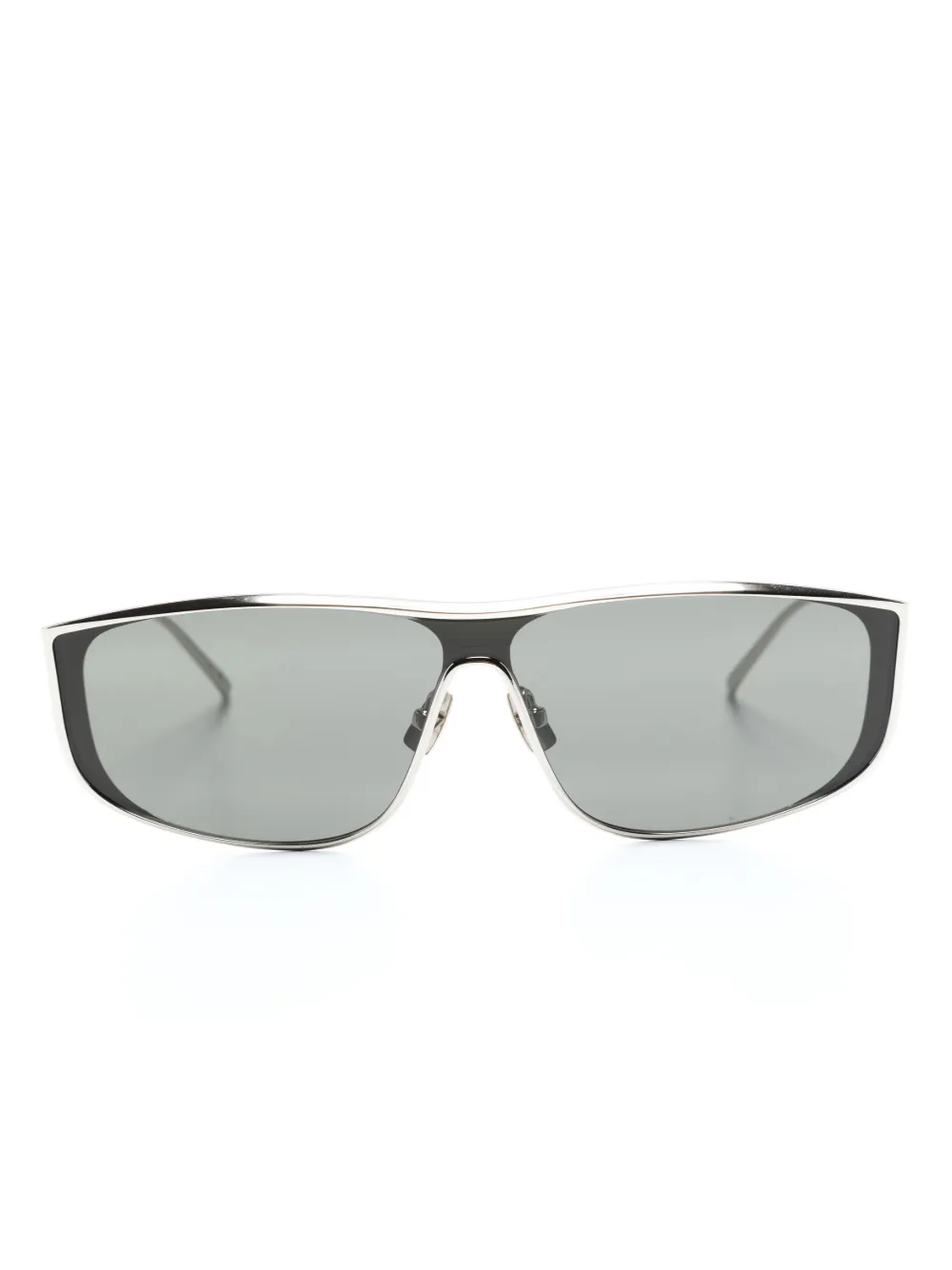 

Солнцезащитные очки Luna с тисненым логотипом Saint Laurent Eyewear, серебяный