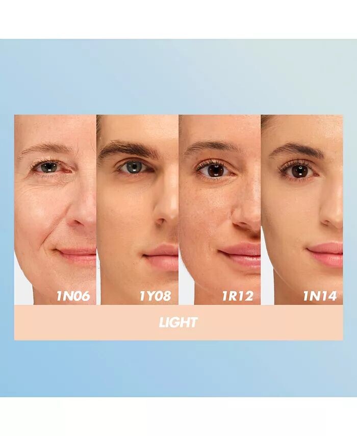 HD Skin Hydra Glow Тональный крем для ухода за кожей с гиалуроновой кислотой Make Up For Ever, цвет 1N00 - Alabaster - For very fair skin with neutral undertones — фото 3