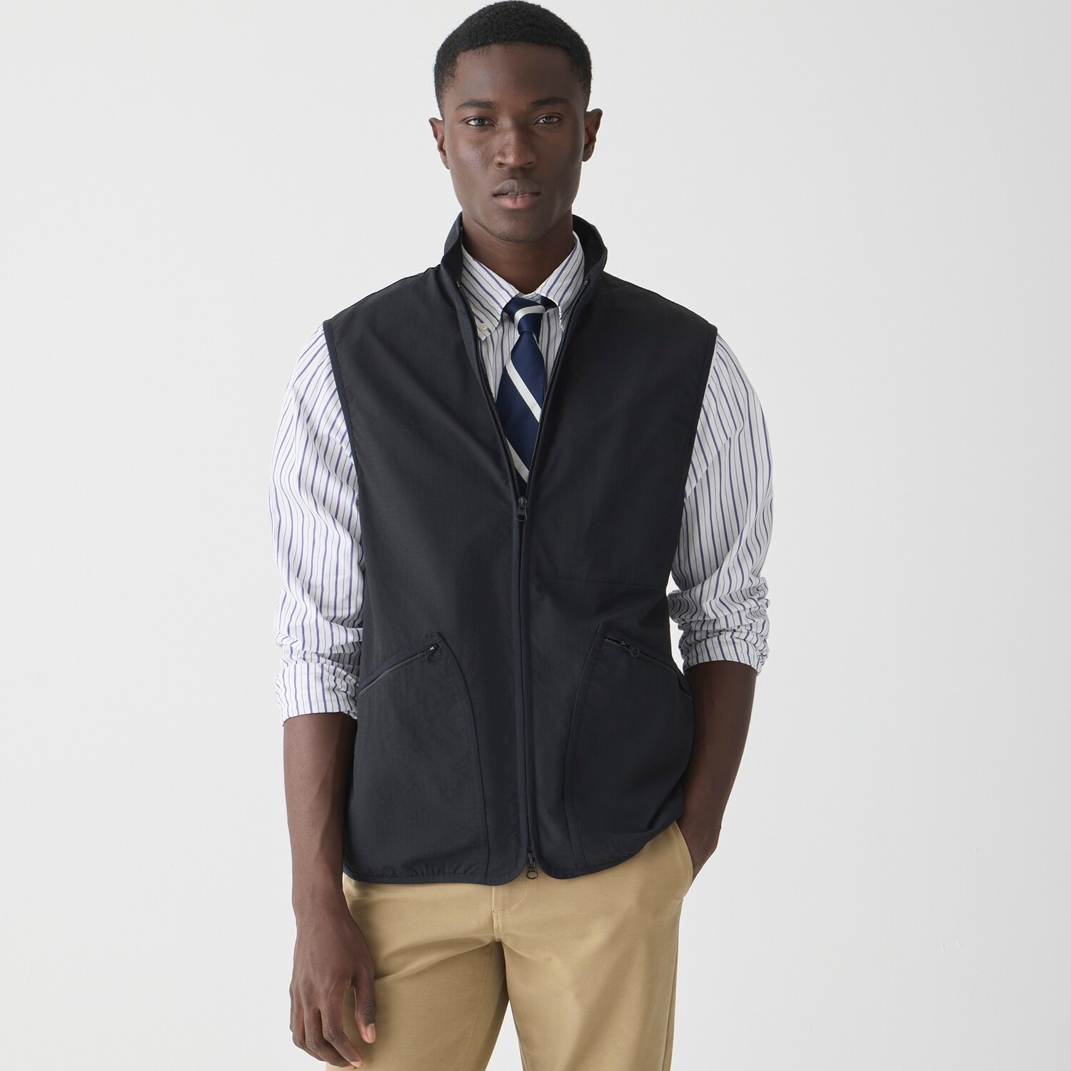 

Эластичный технический жилет J.Crew, черный