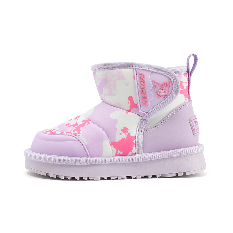 

Детские ботинки Sanrio x Kulomi Warm Slip-Resistant Waterproof Mid-Top Kids' Boots Kids' Hello Kitty, фиолетовый