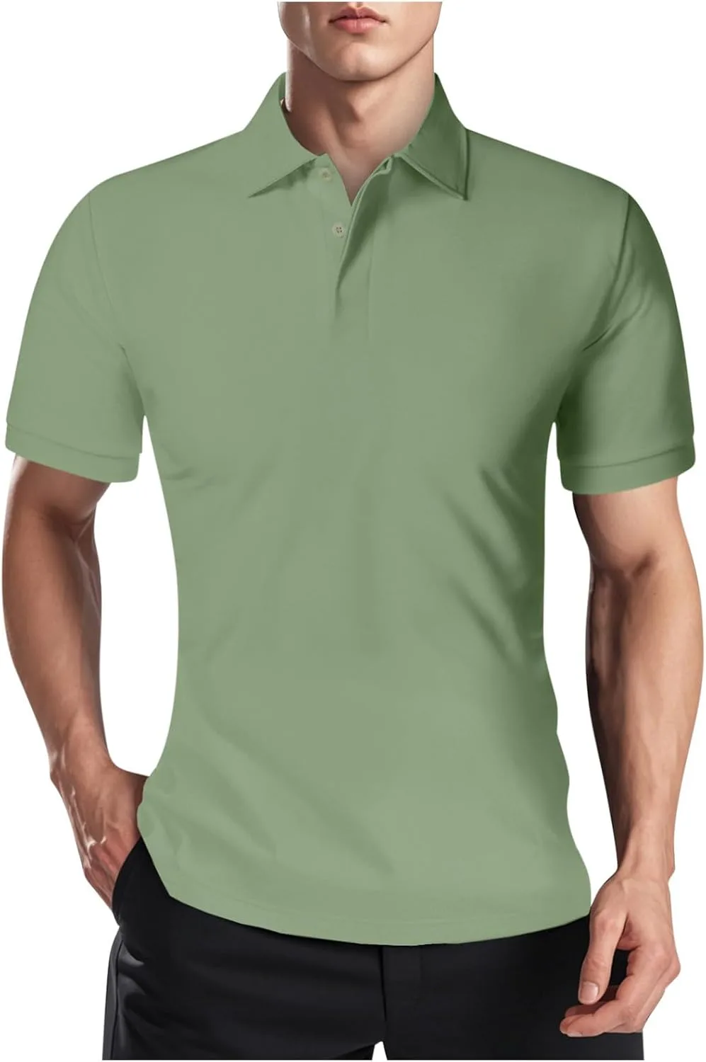 

Классическая поло для мужчин Casual Premium Tee с коротким рукавом FZYLQY