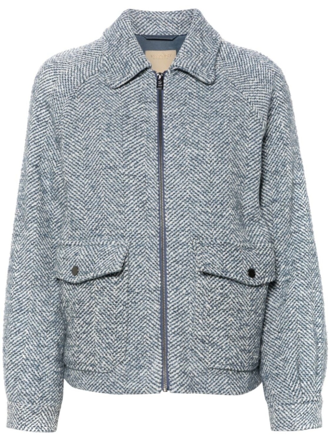 

Woolrich куртка с узором «ёлочка», синий