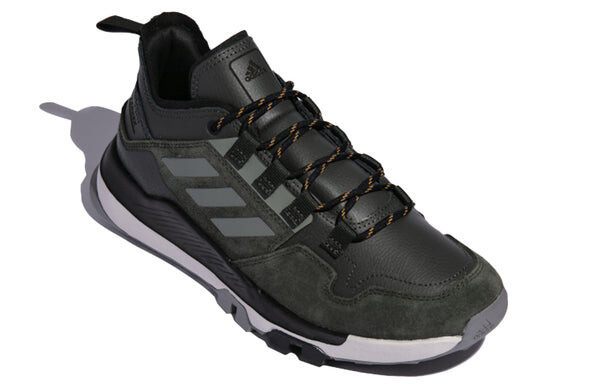 Кроссовки Adidas Terrex Hikster Leather Shoes 'Black Green', зеленый — фото 4