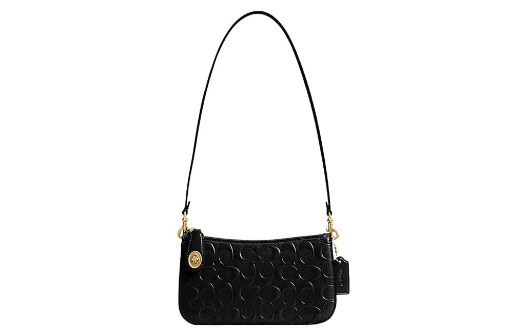 

Сумка через плечо из телячьей кожи COACH черная женская