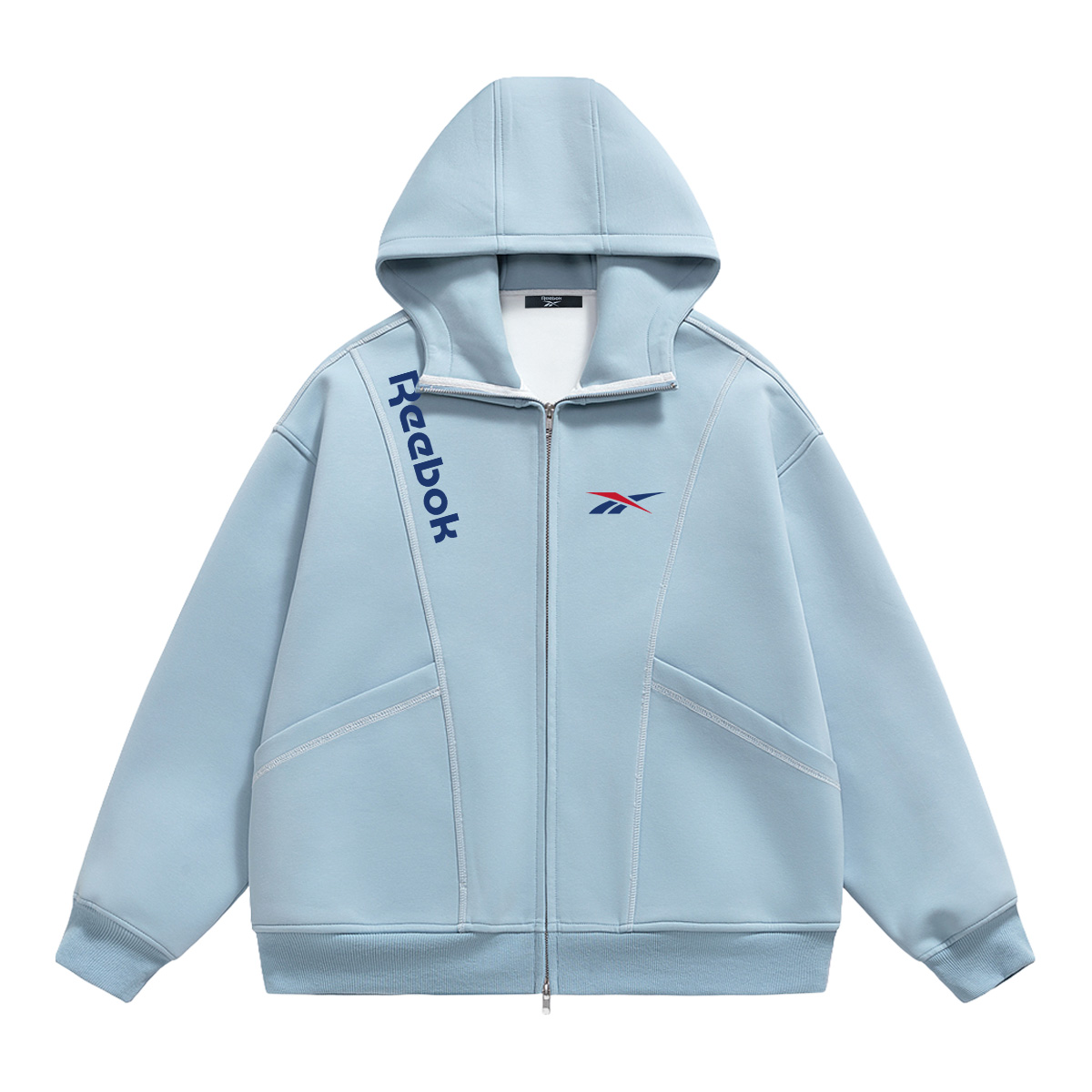 

Толстовка Unisex Hooded Moderate Heavyweight Reebok, светло-синий