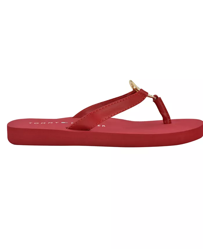 Женские шлепанцы Crelina Logo Flip Flop Tommy Hilfiger, красный — фото 2