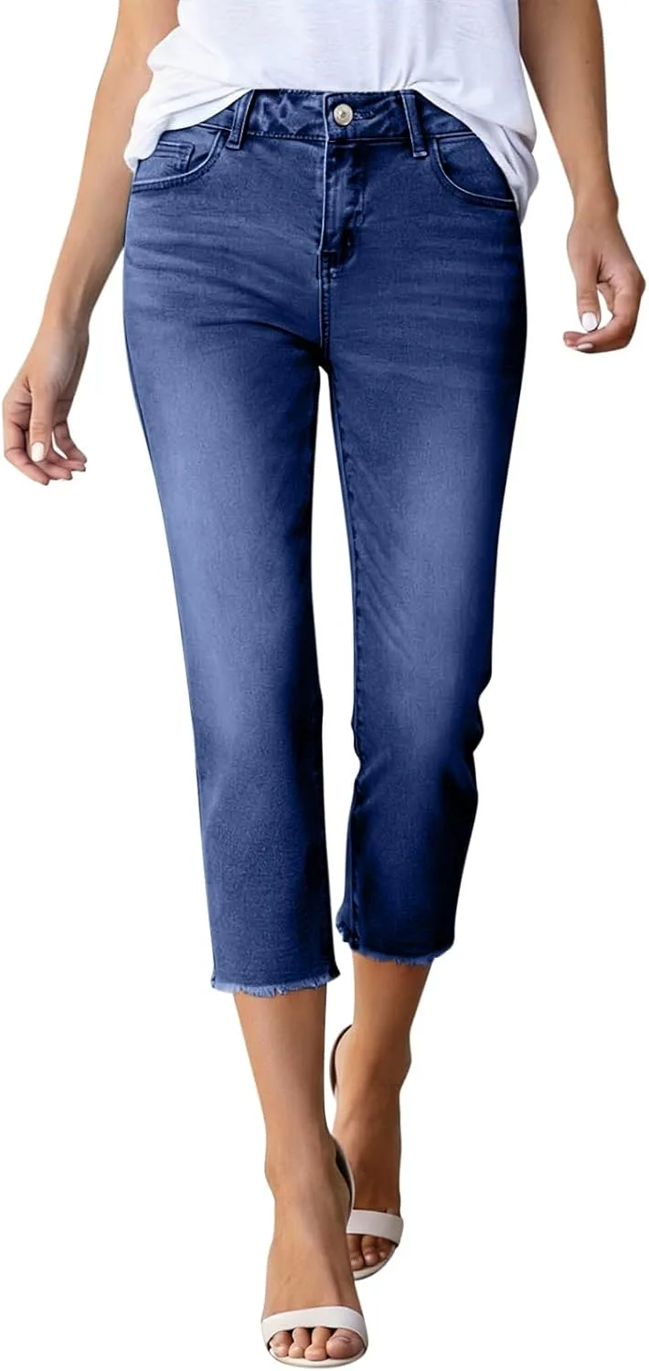 

Женские джинсы-капри Mide Rise Slim Fit с карманами