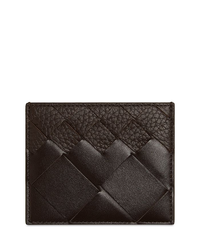 

Картхолдер из кожи Nappa с узором Intrecciato Vichy Bottega Veneta, коричневый
