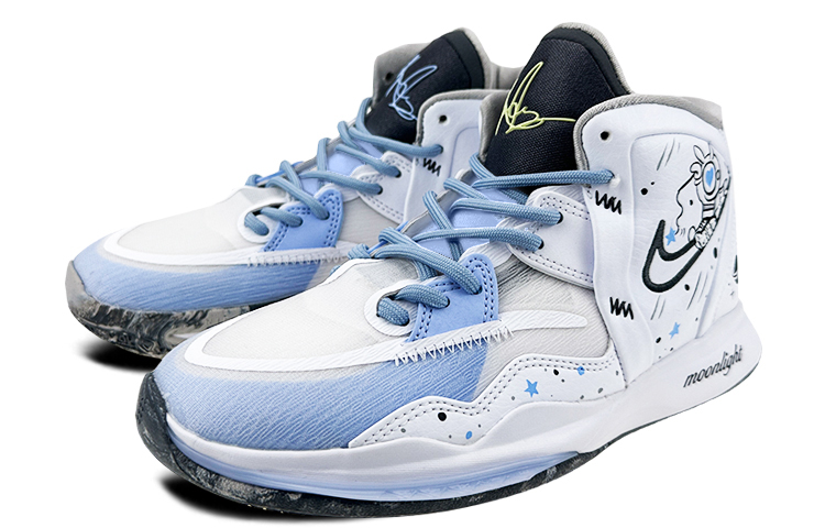 Кроссовки баскетбольные Nike Kyrie 8 Infinity противоскользящие износостойкие унисекс бело-синие — фото 4