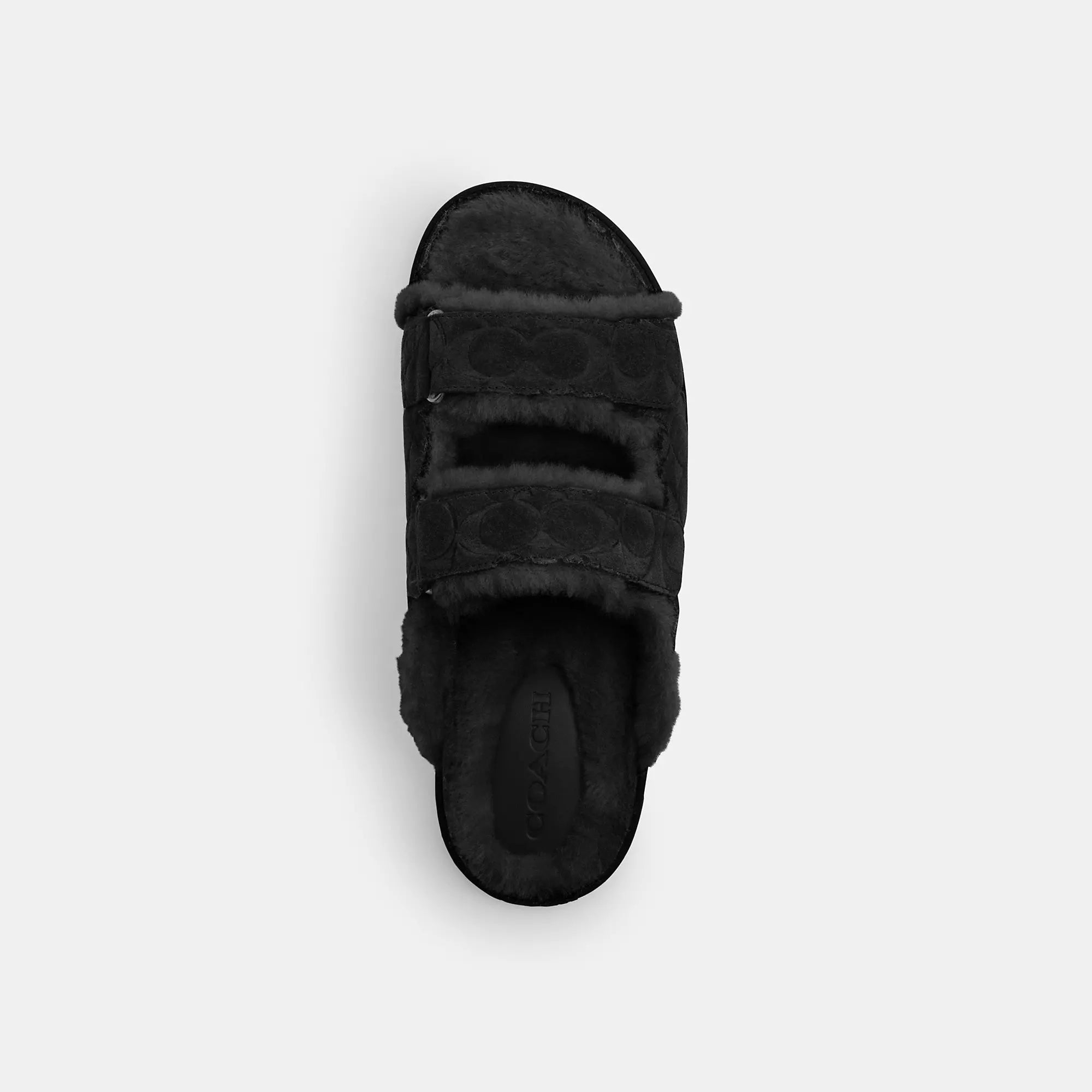 Coach Outlet Two Band Sport Slide In Signature Suede, Tobacco — фото 2