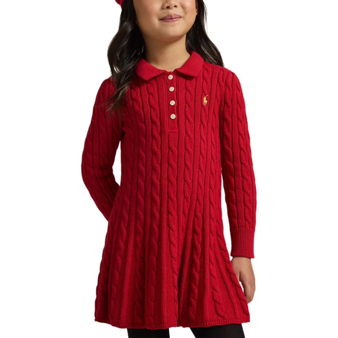 Polo Ralph Lauren Платье 2026 красное для детей 3-7 лет — фото 4