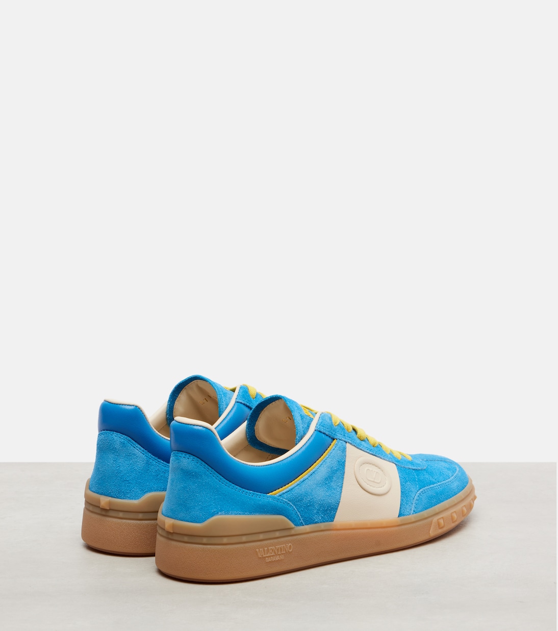 Upvillage замшевые кроссовки Valentino Garavani, Light Blue Delft — фото 2