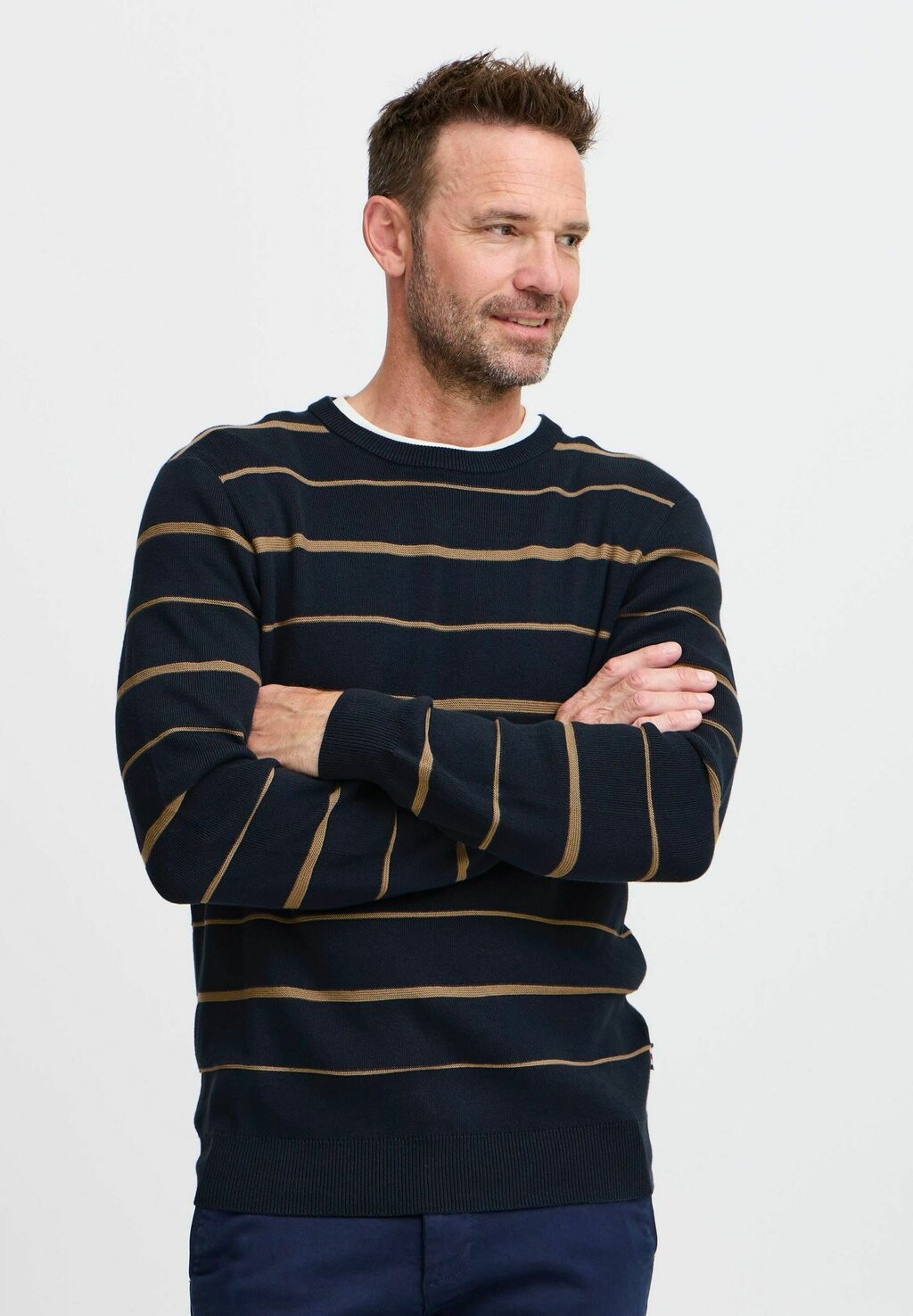

Джемпер REVERSED STRIP CREWNECK FQ1924, темно-синий
