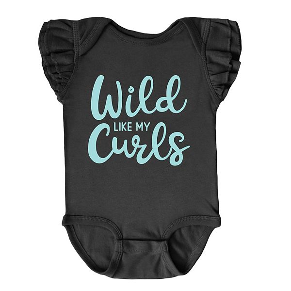 

Боди с рукавами-крылышками Wild like my curls The Juniper Shop, Black