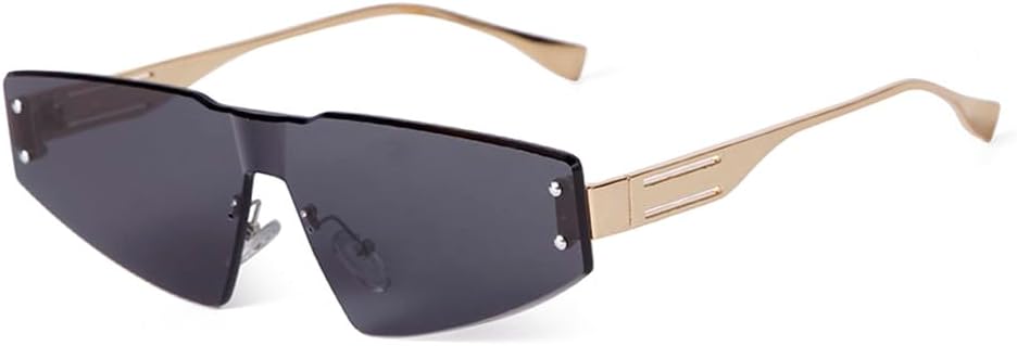 

Модные безрамочные розовые солнцезащитные очки «кошачий глаз» для женщин и мужчин, стильные солнцезащитные очки без оправы с заклепками и защитой от УФ-излучения TKKTLLT, C6