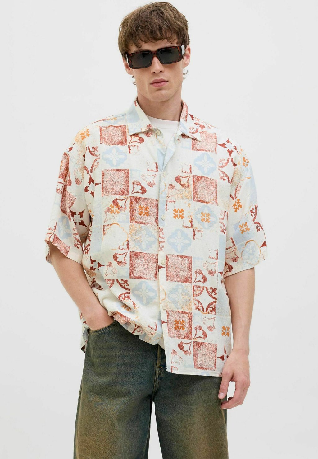 

Рубашка WIDE FIT Jack & Jones, кремовый