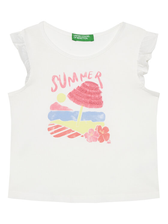 

Футболка обычного кроя 3I1XG10JK United Colors Of Benetton, белый
