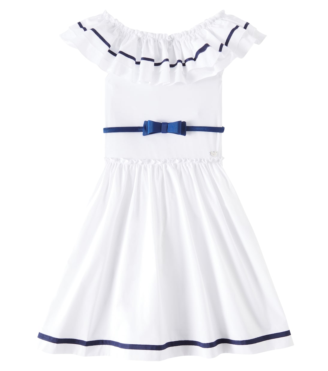 

Платье с рюшами Monnalisa, Bianco+Blu