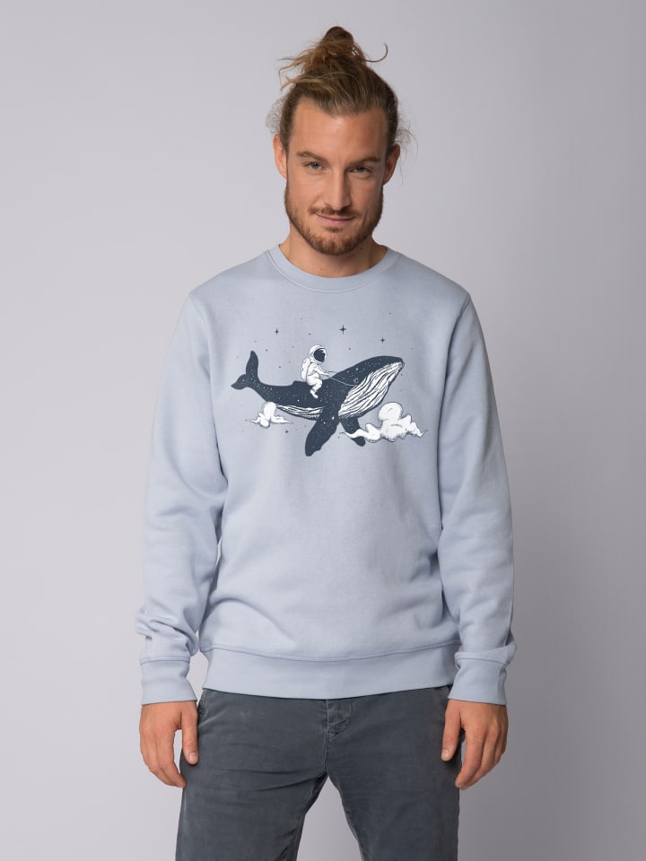 

Толстовка wat Apparel Spacewhale, цвет serene blue