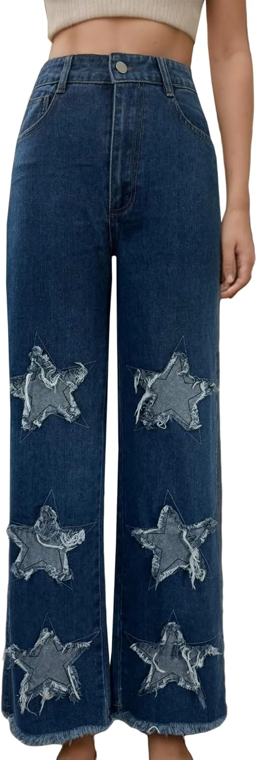 

Джинсы женские High Waisted Straight Leg с принтом HBER