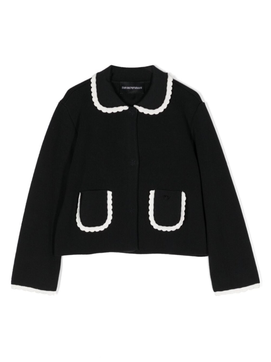 

Кардиган с кружевом Emporio Armani Kids, черный