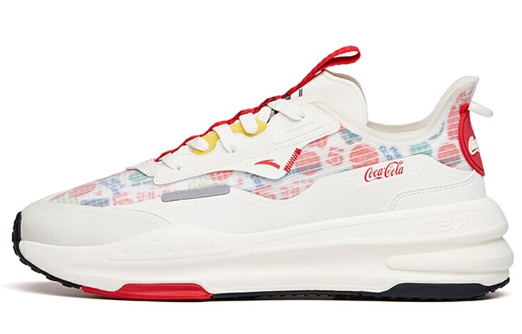 

Кроссовки для скейтбординга Coca-cola X C37 Series Men Low-top White/Red Anta