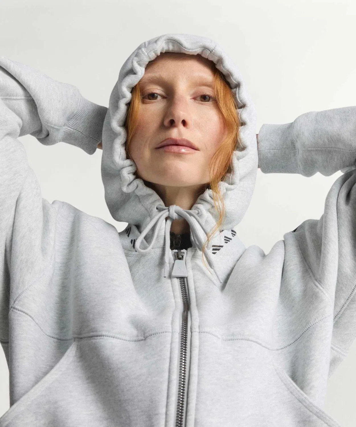 Кроп-худи EQT adidas Originals серое — фото 4