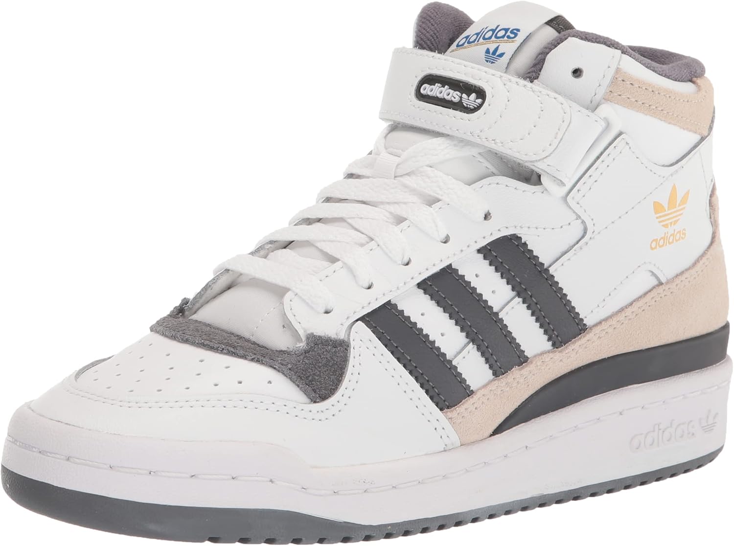 

Мужские кроссовки adidas Originals Forum Mid, белый/серый/золотой