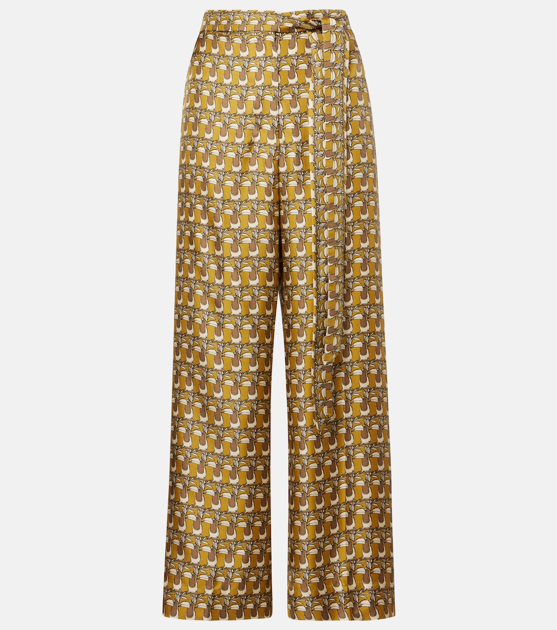 

Широкие брюки из печатного шелка S Max Mara, Disegno Tucani