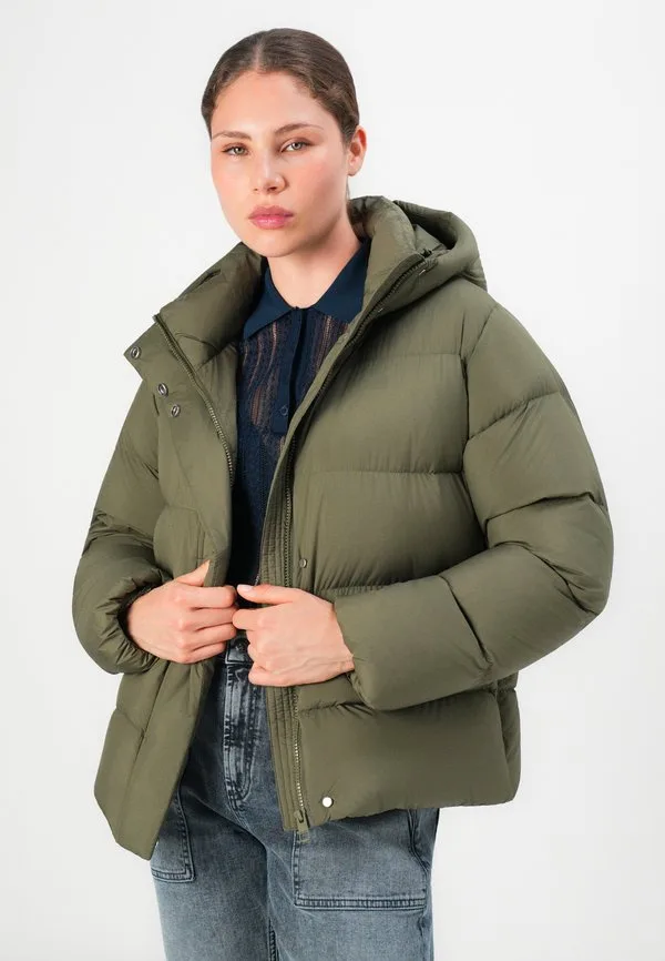 Современная куртка, пуховая куртка Tommy Hilfiger, Utility Olive — фото 4