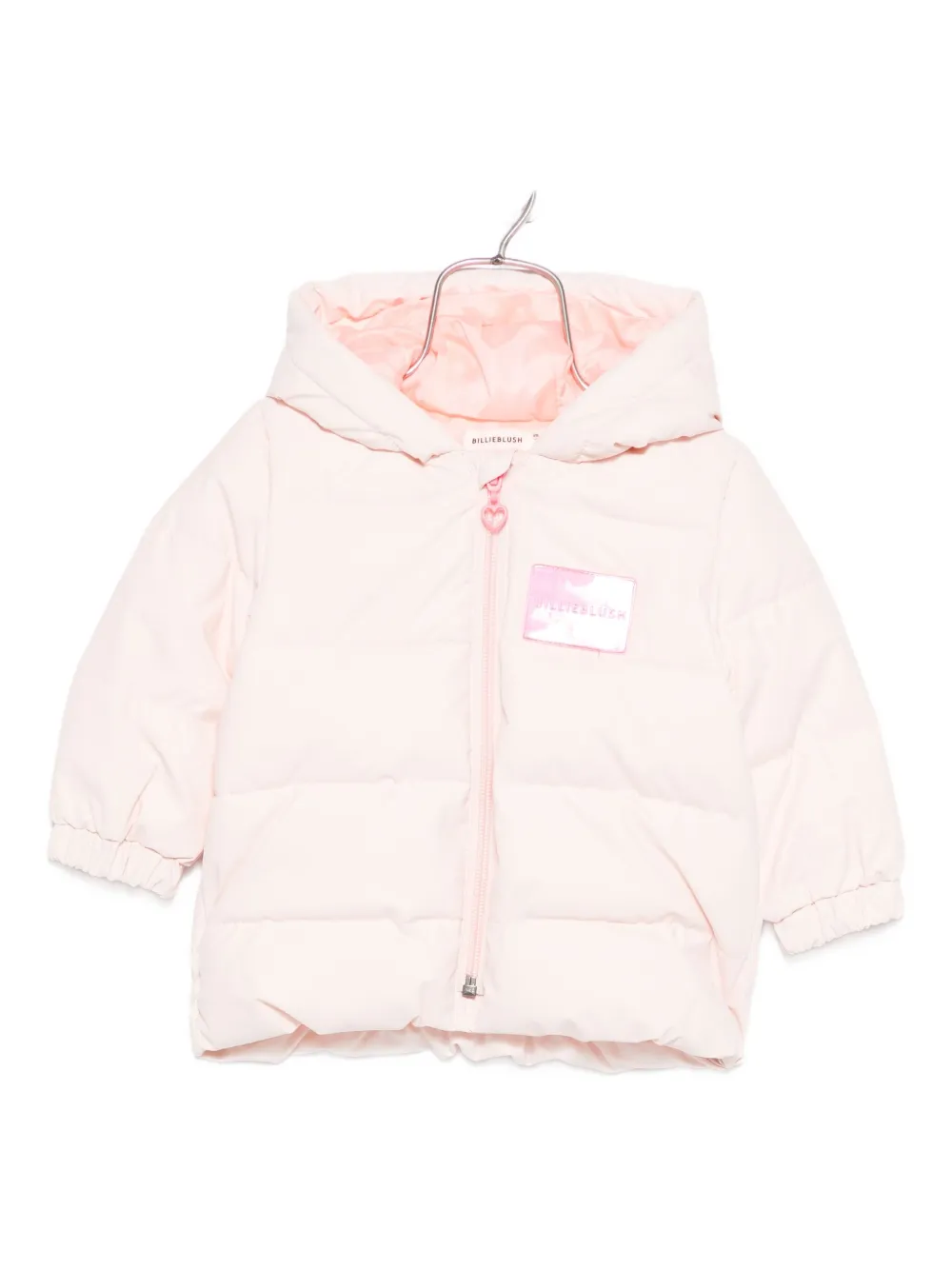 

Стеганая куртка с нашивкой-логотипом Billieblush, розовый