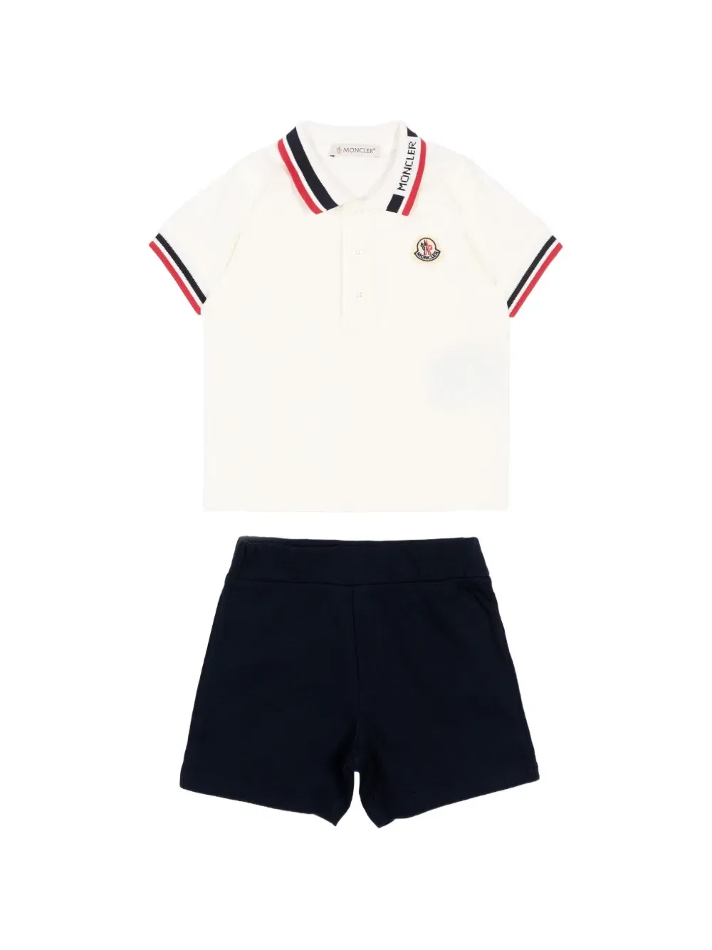 Комплект шорт с логотипом Moncler Enfant, белый