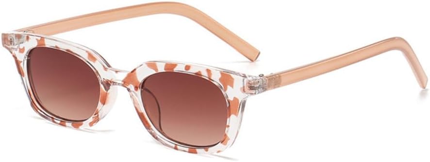 

Популярные модные солнцезащитные очки маленького прямоугольного размера для женщин, цвет «Морская конфета», ретро-солнцезащитные очки с градиентом для мужчин MTZJH, Leopard Tea