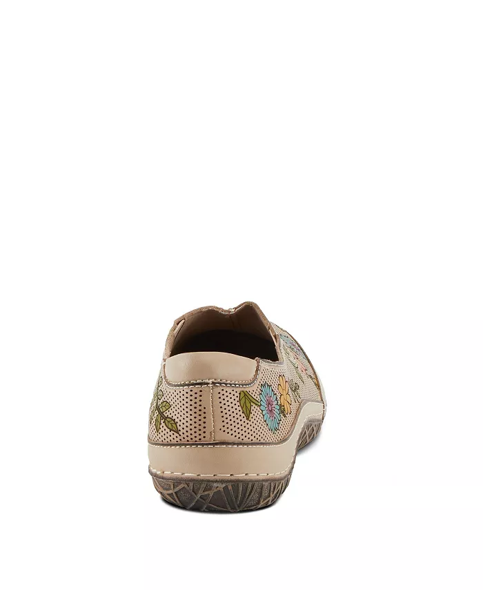 L'Artiste Women's Libora-Delite Роспись Вручную Кожаные Цветочные Слипоны Со Съемной Стелькой L'Artiste, загар/бежевый — фото 4