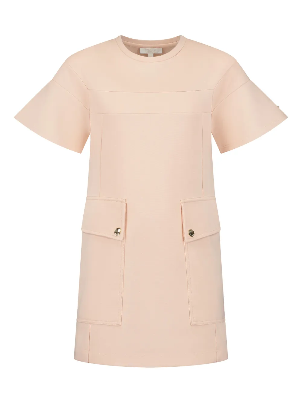 

Платье мини с короткими рукавами Chloé Kids, розовый